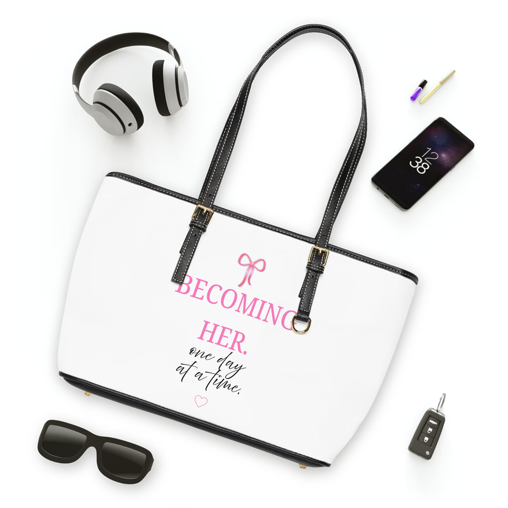 Becoming HER PU Leather Tote Bag